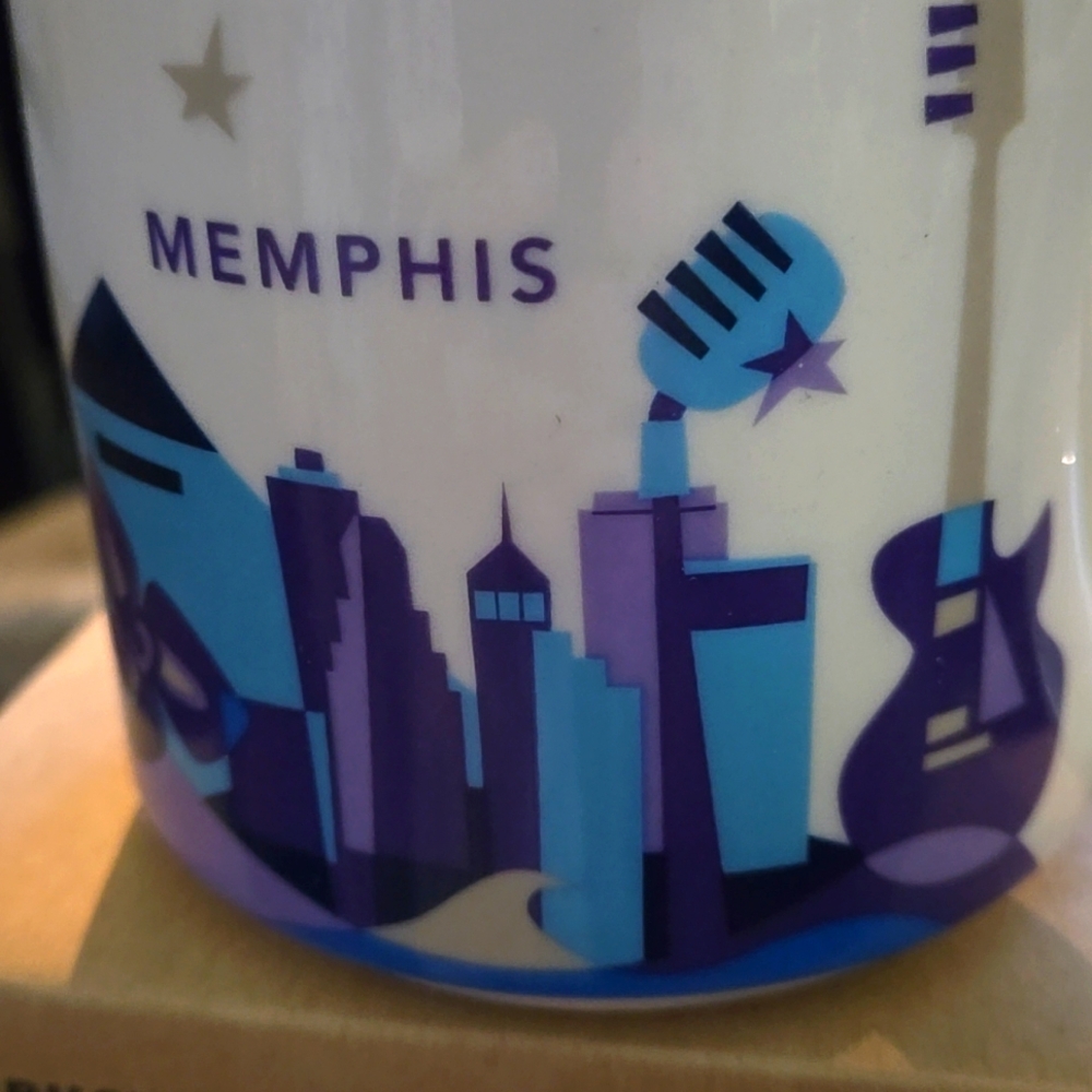 Starbucks You Are Here Colkection Memphis Blue and Purple Mug New In Box - Picture 3 of 8